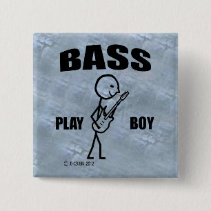 Bóton Quadrado 5.08cm Bass Play Boy