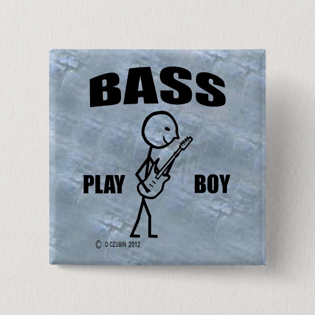 Bóton Quadrado 5.08cm Bass Play Boy (Frente)