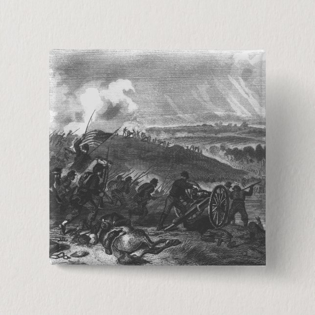 Bóton Quadrado 5.08cm Batalha de Gettysburg (Frente)