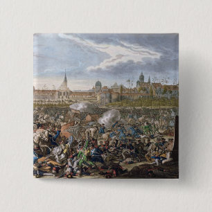 Bóton Quadrado 5.08cm Batalha de Leipzig, o 19 de outubro de 1813