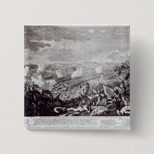 Bóton Quadrado 5.08cm Batalha de Lobositz, o 1º de outubro de 1756