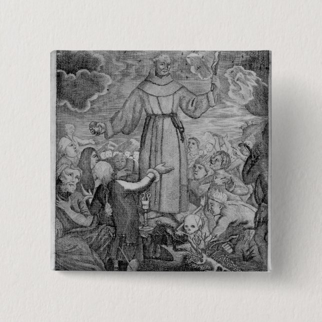 Bóton Quadrado 5.08cm Batalha Junipero Serra (Frente)