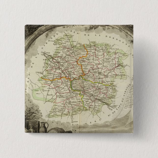 Bóton Quadrado 5.08cm Batch e Garonne (Frente)