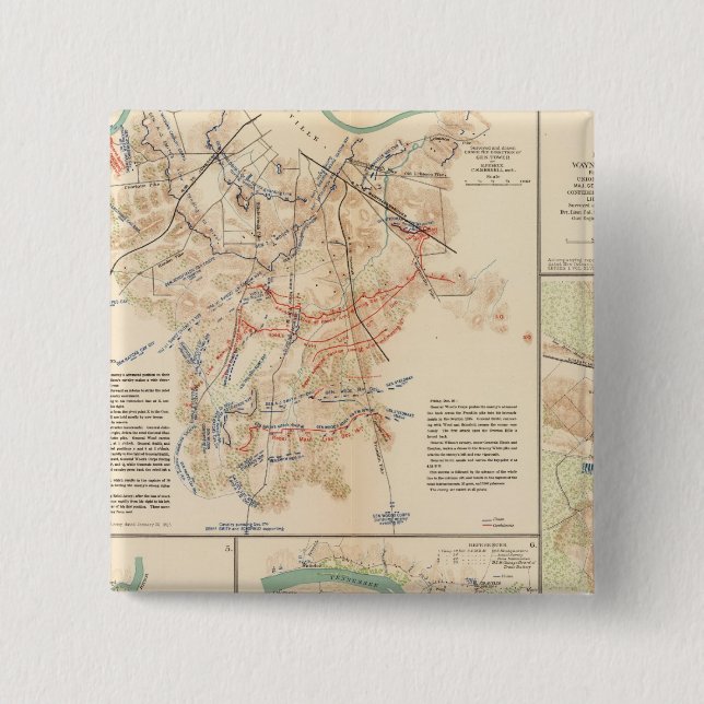 Bóton Quadrado 5.08cm Batefields Nashville, Tenn (Frente)