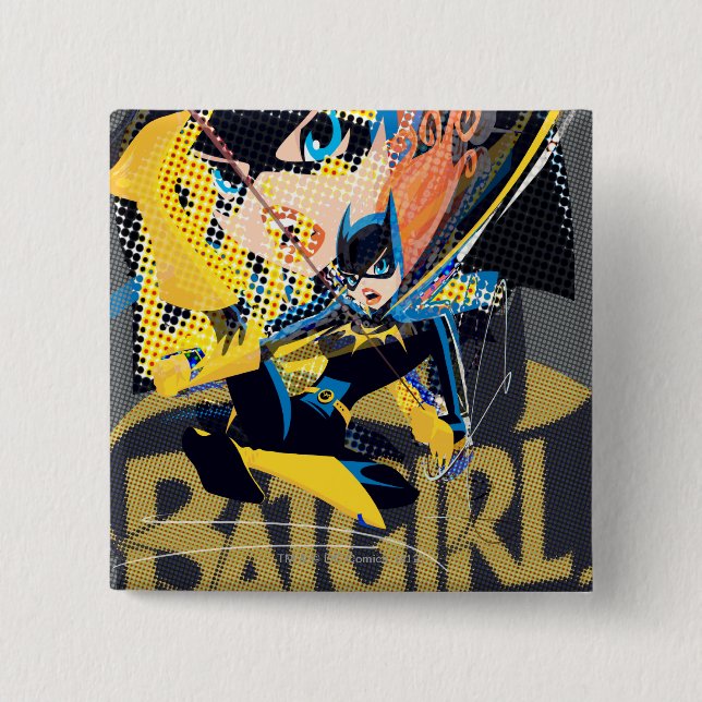 Bóton Quadrado 5.08cm Batgirl Swing Kick (Frente)