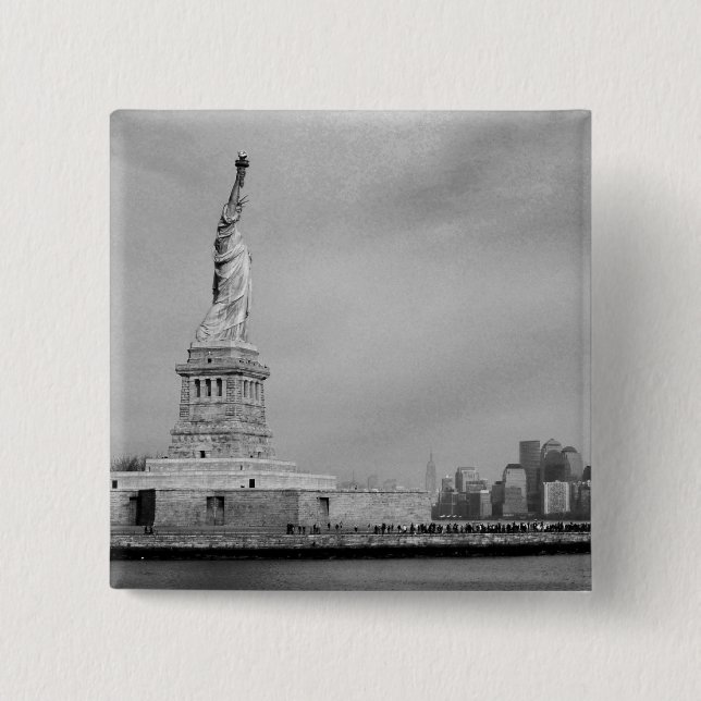 Bóton Quadrado 5.08cm Batido NYC (Frente)