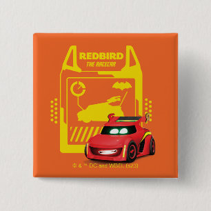 Bóton Quadrado 5.08cm Batkers™ Redbird - O Racecar