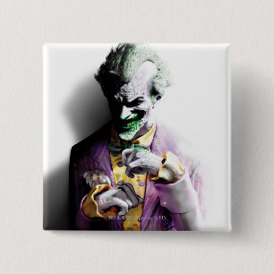 Bóton Quadrado 5.08cm Batman Arkham   Joker