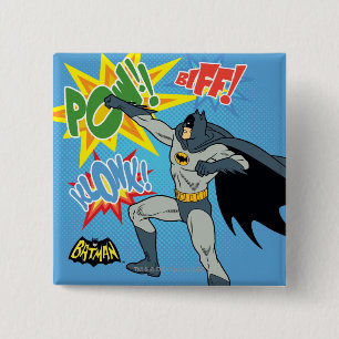 Bóton Quadrado 5.08cm Batman Punching Graphic