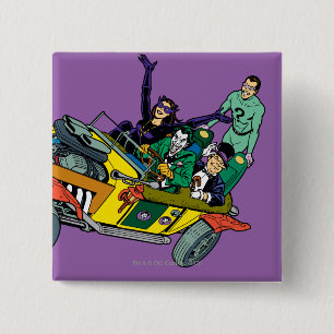 Bóton Quadrado 5.08cm Batman Villains Em Jokermobile
