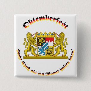 Bóton Quadrado 5.08cm Bayrischem Grosswappen do mit de Oktemberfest
