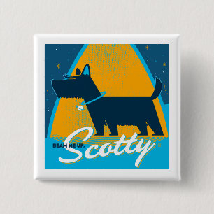 Bóton Quadrado 5.08cm Beam Me Up Scotty
