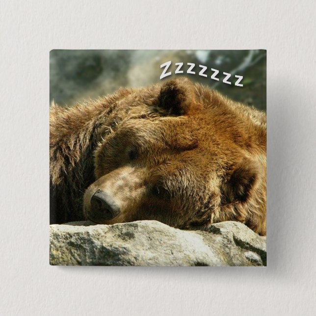 Bóton Quadrado 5.08cm Bear Tempo Nap (Frente)