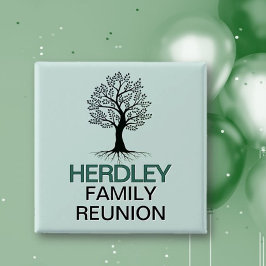 Bóton Quadrado 5.08cm Beautiful Family tree Family Reunion 