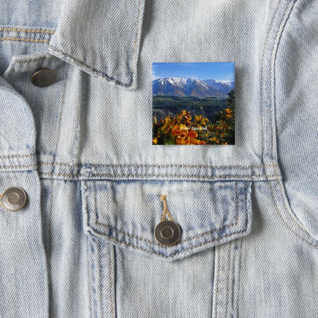 Bóton Quadrado 5.08cm Beautiful New Zealand (In Situ)