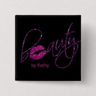 Bóton Quadrado 5.08cm Beauty Makeup Cosmetology Salon Nail Hair Button 2