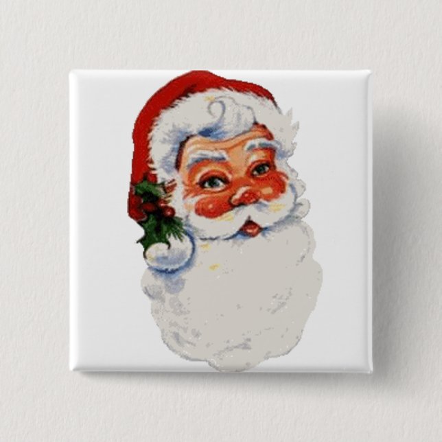 Bóton Quadrado 5.08cm Bebê do papai noel! (Frente)