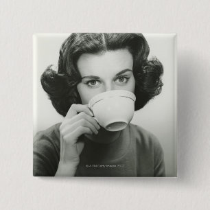 Bóton Quadrado 5.08cm Bebendo da mulher