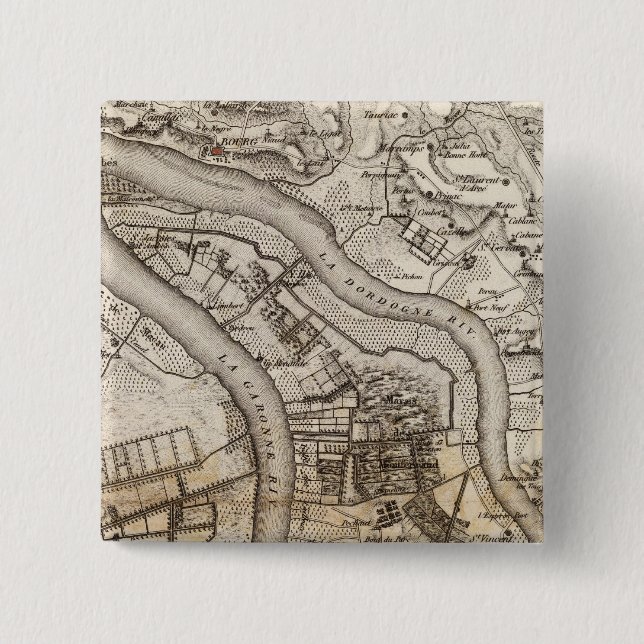 Bóton Quadrado 5.08cm Bec d'Ambes (Frente)