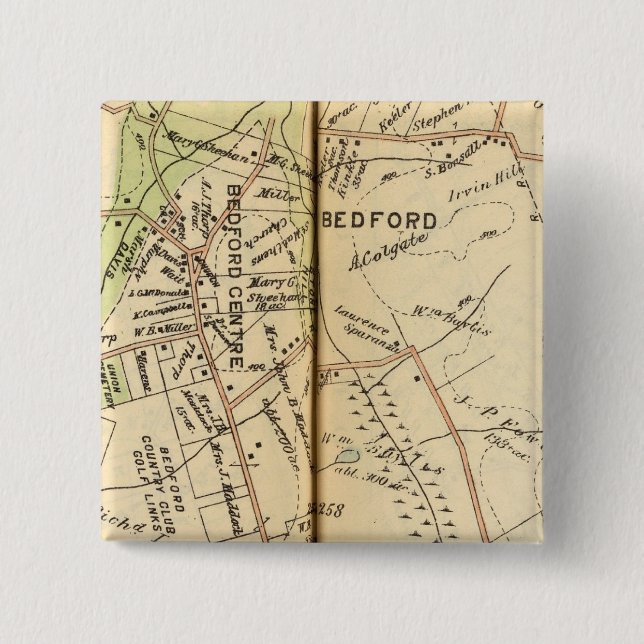 Bóton Quadrado 5.08cm Bedford, Nova York 2 (Frente)