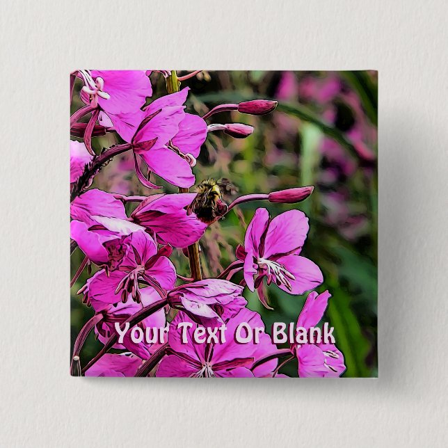 Bóton Quadrado 5.08cm Bee Nice (Frente)