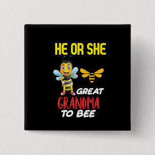 Bóton Quadrado 5.08cm Beekeeper Art Excelente Vovó Para Abelha