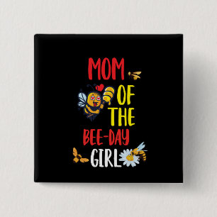 Bóton Quadrado 5.08cm Beekeeper Art Mãe Da Bee Day Girl