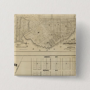 Bóton Quadrado 5.08cm Beideman Tract, São Francisco