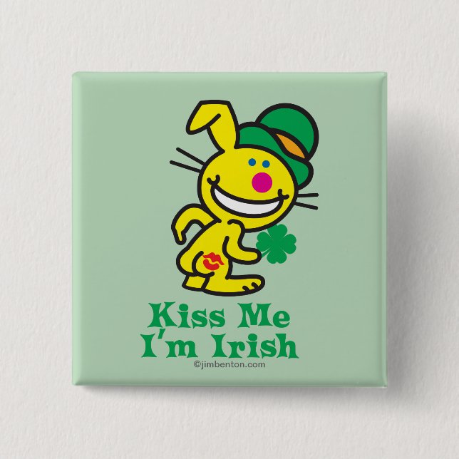 Bóton Quadrado 5.08cm Beije-me (Frente)