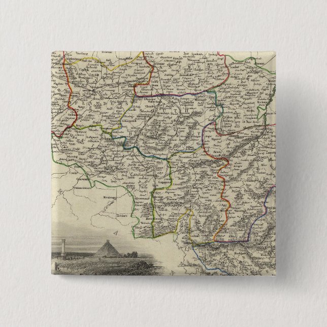 Bóton Quadrado 5.08cm Bélgica 6 (Frente)