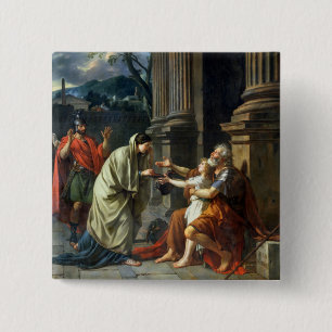 Bóton Quadrado 5.08cm Belisarius que implora pela esmola, 1781