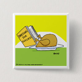 Bóton Quadrado 5.08cm Belo Dia de Ação de Graças à Turquia Cartoon Holid