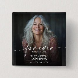 Bóton Quadrado 5.08cm Belo para sempre em nosso Memorial Fotográfico