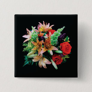 Bóton Quadrado 5.08cm Belo Travesseiro decorativo das Flores