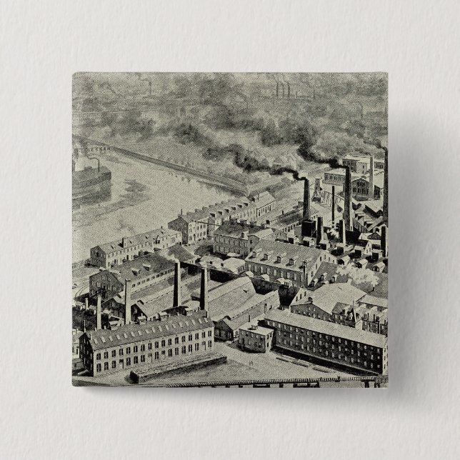 Bóton Quadrado 5.08cm Benedict & Burnham Mfg Co (Frente)