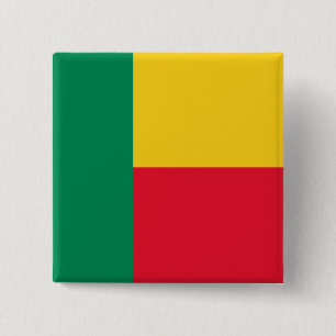 Bóton Quadrado 5.08cm Benin Flag