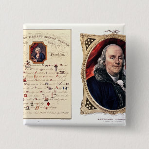 Bóton Quadrado 5.08cm Benjamin Franklin 1847