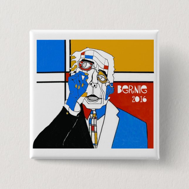 Bóton Quadrado 5.08cm Bernie '16 (Frente)