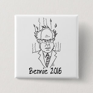 Bóton Quadrado 5.08cm Bernie Sanders 2016