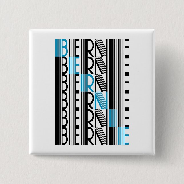 Bóton Quadrado 5.08cm BERNIE sanders textual (Frente)