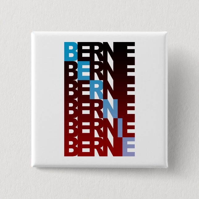 Bóton Quadrado 5.08cm BERNIE sanders textualBern (Frente)