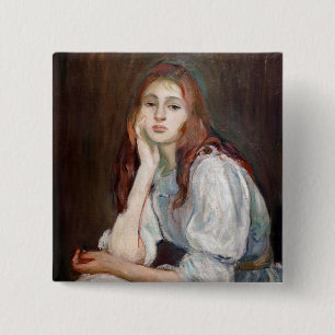 Bóton Quadrado 5.08cm Berthe Morisot - Julie Daydreaming