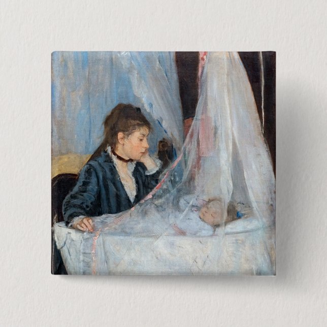 Bóton Quadrado 5.08cm Berthe Morisot - O Crâle (Frente)