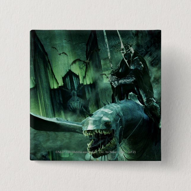 Bóton Quadrado 5.08cm Besta-Mão-De-Obra-Anel (Frente)