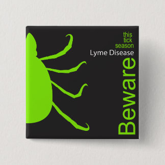 Bóton Quadrado 5.08cm Beware o pino