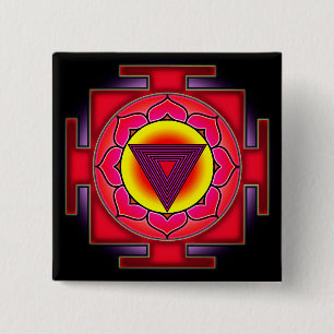 Bóton Quadrado 5.08cm Bhairavi Yantra