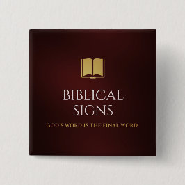 Bóton Quadrado 5.08cm Biblical Signs 2020 Logo Button
