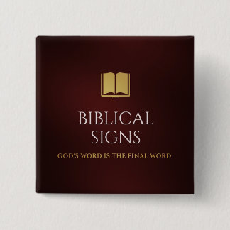 Bóton Quadrado 5.08cm Biblical Signs 2020 Logo Button