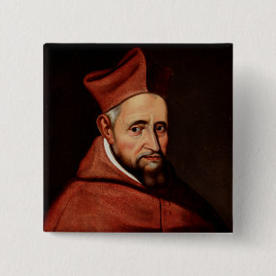 Bóton Quadrado 5.08cm Biblioteca Romana de São Roberto Belarmino Arte