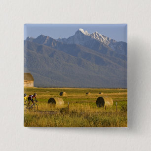 Bóton Quadrado 5.08cm Bicicletas de estrada correm pela estrada nacional